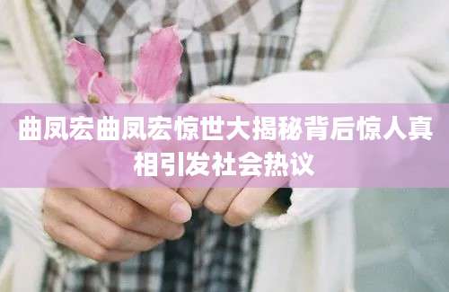曲凤宏曲凤宏惊世大揭秘背后惊人真相引发社会热议