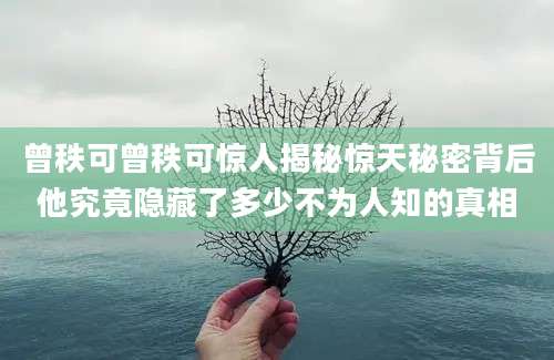 曾秩可曾秩可惊人揭秘惊天秘密背后他究竟隐藏了多少不为人知的真相