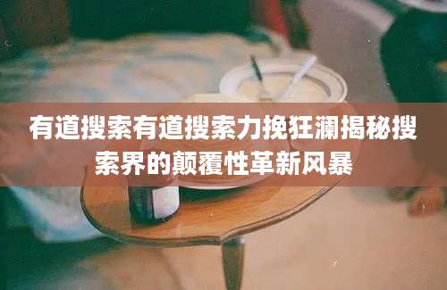 有道搜索有道搜索力挽狂澜揭秘搜索界的颠覆性革新风暴