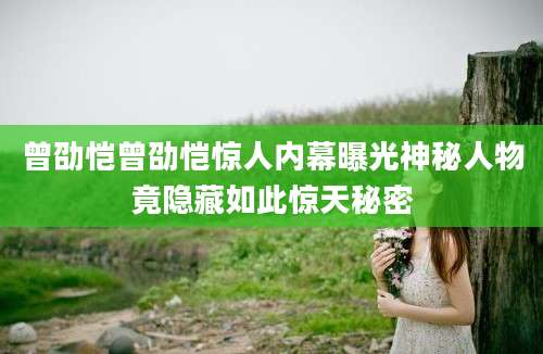 曾劭恺曾劭恺惊人内幕曝光神秘人物竟隐藏如此惊天秘密