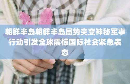 朝鲜半岛朝鲜半岛局势突变神秘军事行动引发全球震惊国际社会紧急表态