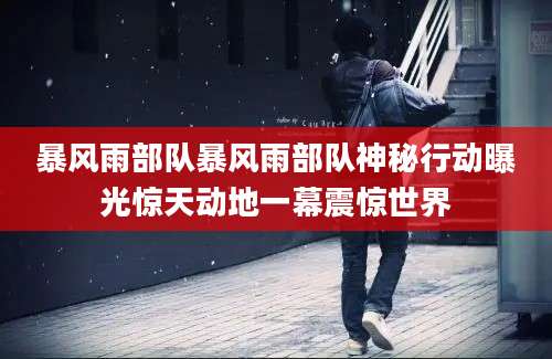 暴风雨部队暴风雨部队神秘行动曝光惊天动地一幕震惊世界