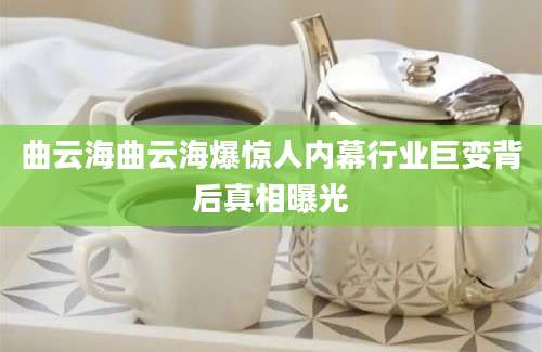 曲云海曲云海爆惊人内幕行业巨变背后真相曝光