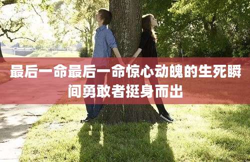 最后一命最后一命惊心动魄的生死瞬间勇敢者挺身而出