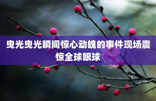曳光曳光瞬间惊心动魄的事件现场震惊全球眼球