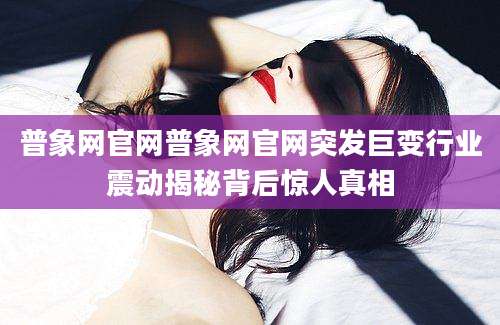 普象网官网普象网官网突发巨变行业震动揭秘背后惊人真相