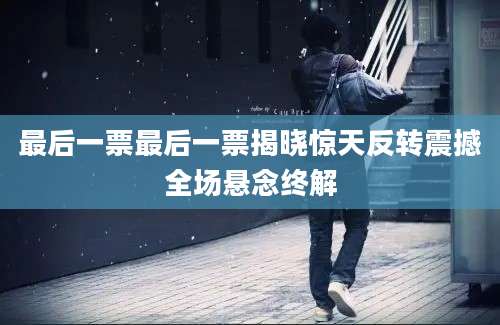 最后一票最后一票揭晓惊天反转震撼全场悬念终解