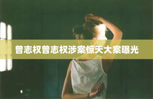 曾志权曾志权涉案惊天大案曝光