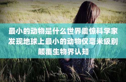 最小的动物是什么世界震惊科学家发现地球上最小的动物仅毫米级别颠覆生物界认知