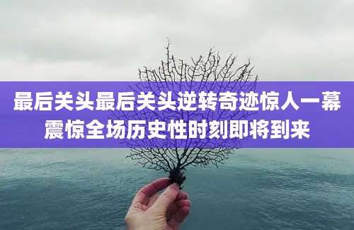 最后关头最后关头逆转奇迹惊人一幕震惊全场历史性时刻即将到来