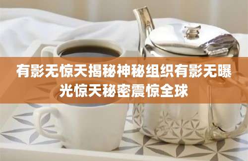 有影无惊天揭秘神秘组织有影无曝光惊天秘密震惊全球