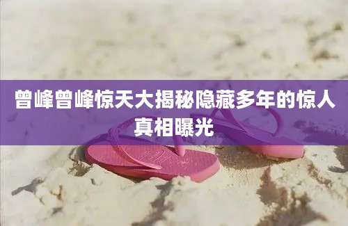 曾峰曾峰惊天大揭秘隐藏多年的惊人真相曝光