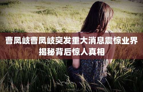 曹凤岐曹凤岐突发重大消息震惊业界揭秘背后惊人真相