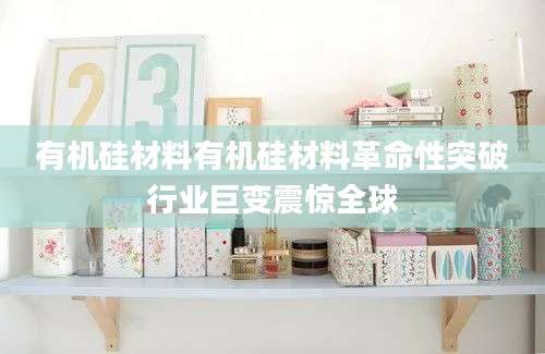 有机硅材料有机硅材料革命性突破行业巨变震惊全球