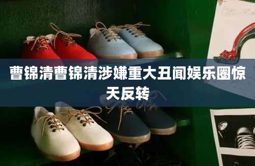 曹锦清曹锦清涉嫌重大丑闻娱乐圈惊天反转