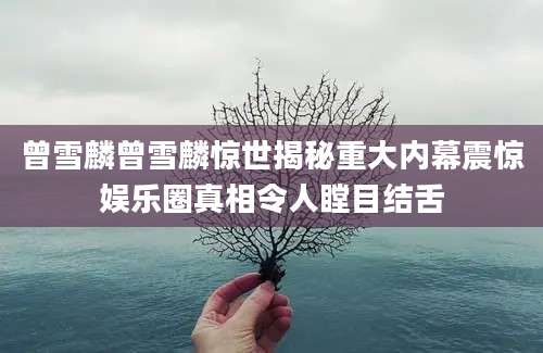 曾雪麟曾雪麟惊世揭秘重大内幕震惊娱乐圈真相令人瞠目结舌