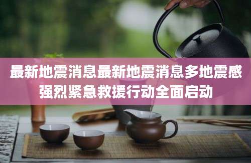 最新地震消息最新地震消息多地震感强烈紧急救援行动全面启动