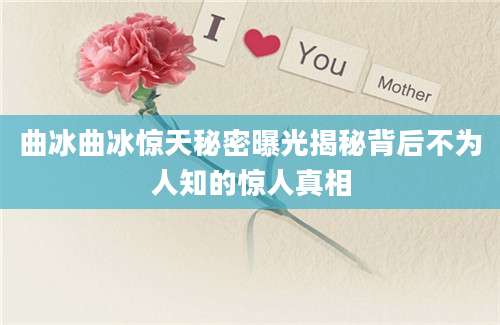 曲冰曲冰惊天秘密曝光揭秘背后不为人知的惊人真相