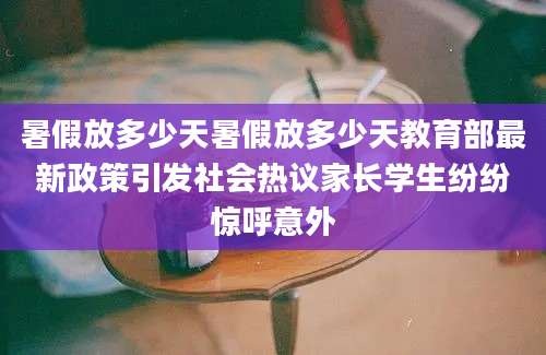 暑假放多少天暑假放多少天教育部最新政策引发社会热议家长学生纷纷惊呼意外